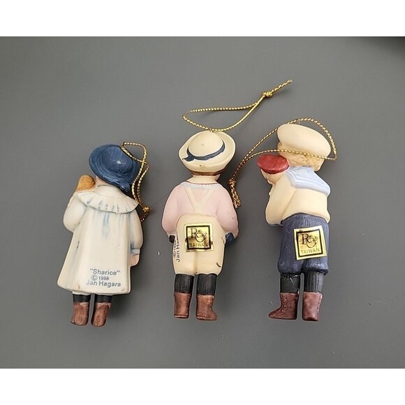 Lot Of 3 Jan Hagara Porcelain Ornaments Sharice + Stephen +Parry 1988 - Picture 2 of 9